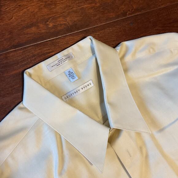 Geoffrey Beene Men's Light Brown Button Down Sz 20 - Picture 1 of 5